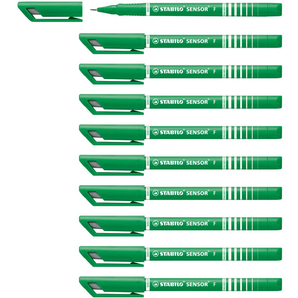 Kunststoffstift, Kaliertip, Marker, Grüner Marker, Sichtmarkierung