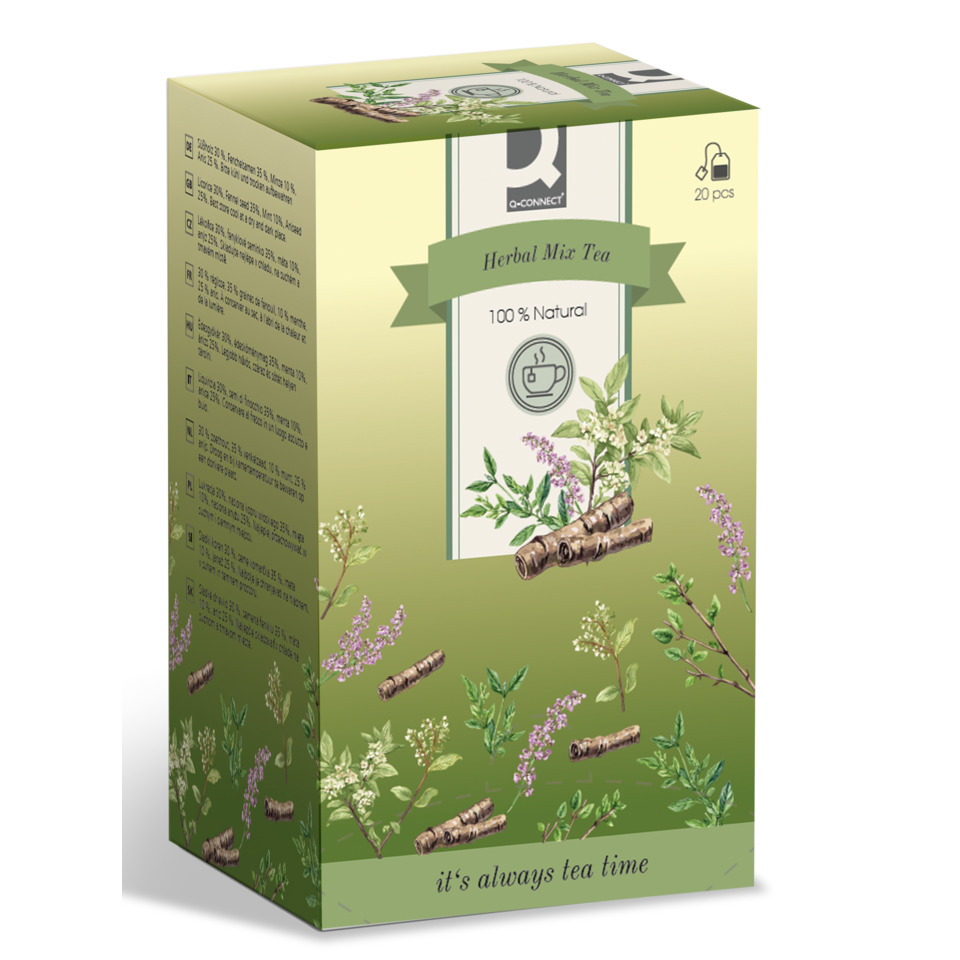 Kräutertee, 100% Naturales Produkt, Tee-Verpackung, Kräuter, Zimtstängel