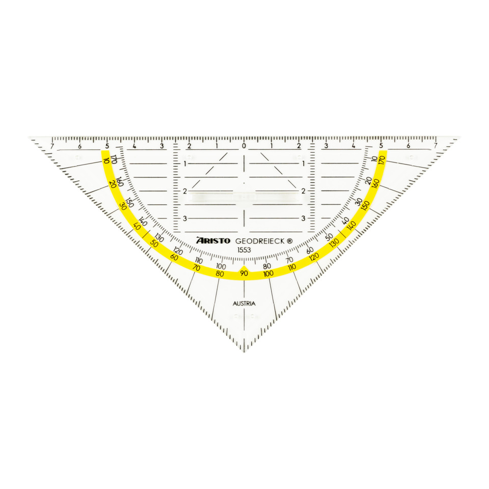 Geodreieck, Winkelmesser, Transparent, Messskala, Austria