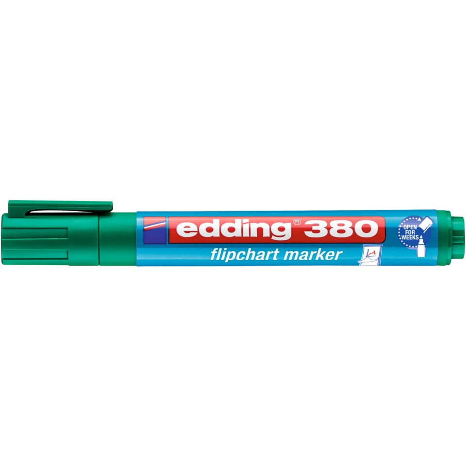 Flipchartmarker 380, 1,5-3mm, Rundspitze, grün EDDING 4-380004