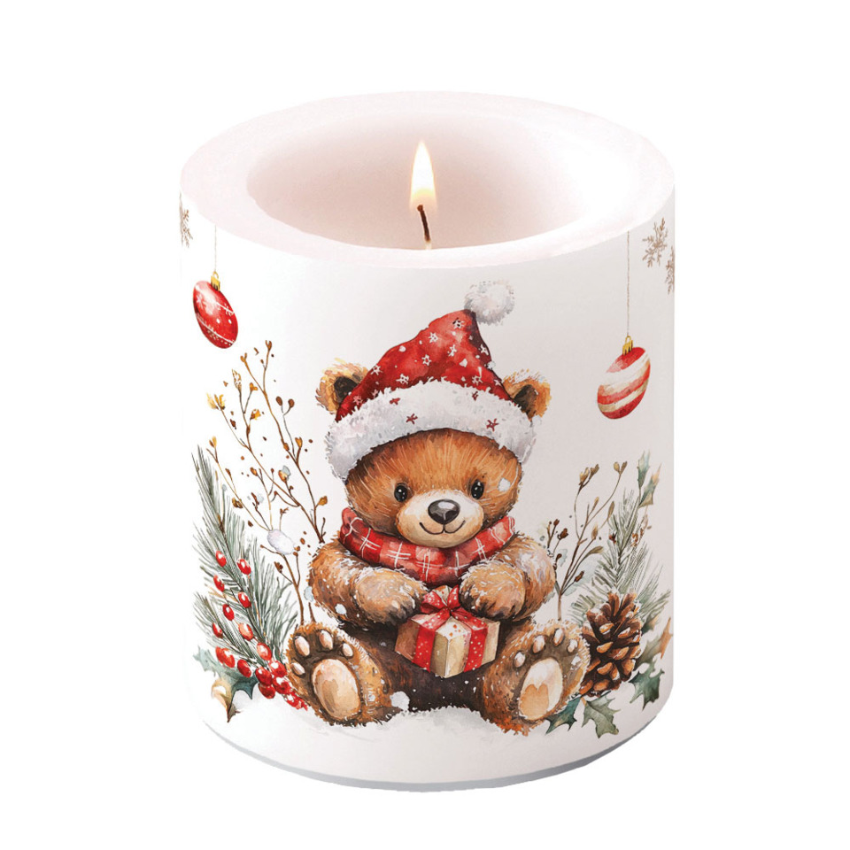 Kerze, Teddy, Weihnachten, Weihnachts-Teddy, Geschenk
