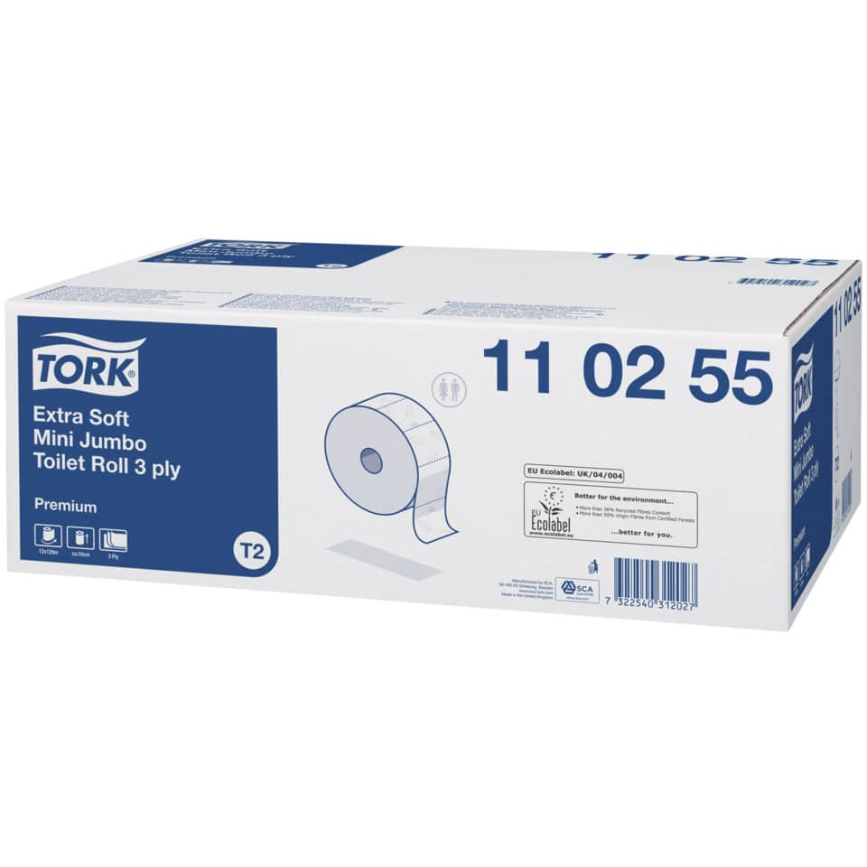 Toilettenrolle, Rollen, Toilettenpapier, Mini Jumbo, 3-lagig