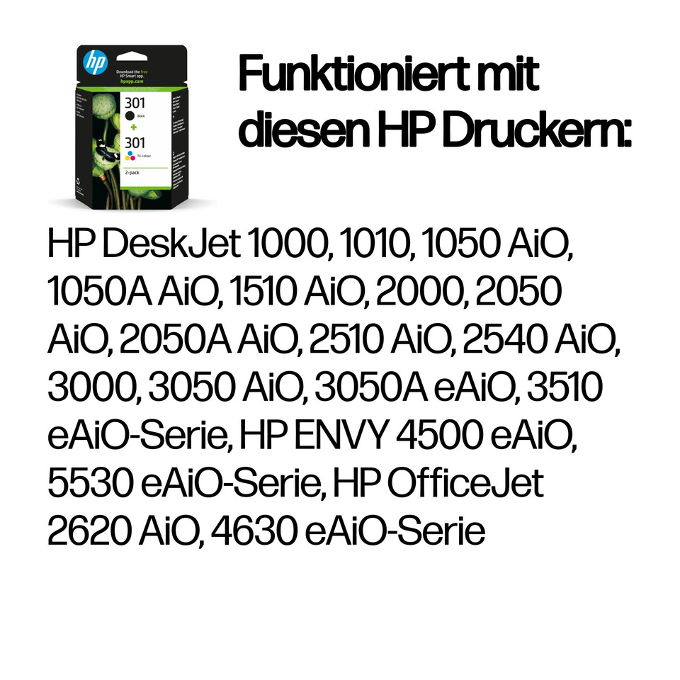 Tintenpatrone, Kombipack, HP Tintenpatrone, Druckerzubehör, Schwarz Weiß