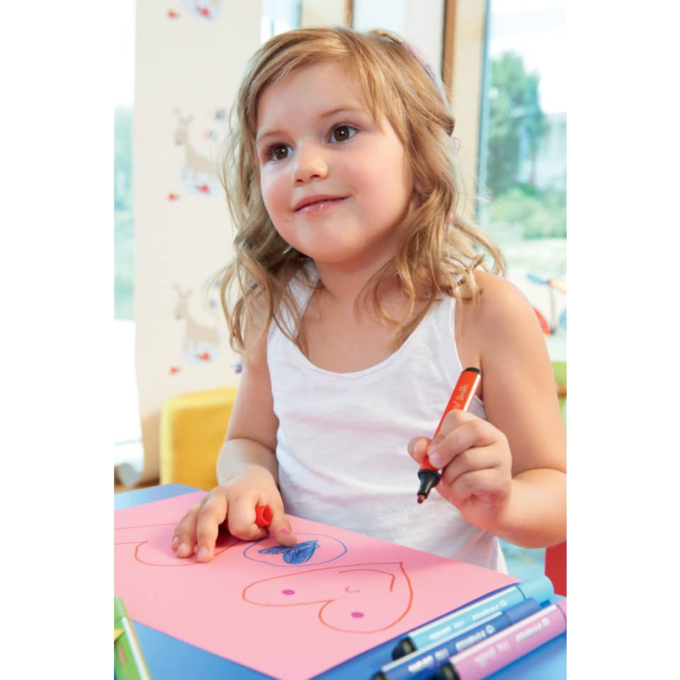 Kind, Malerei, Marker, Papier, Kindergarten