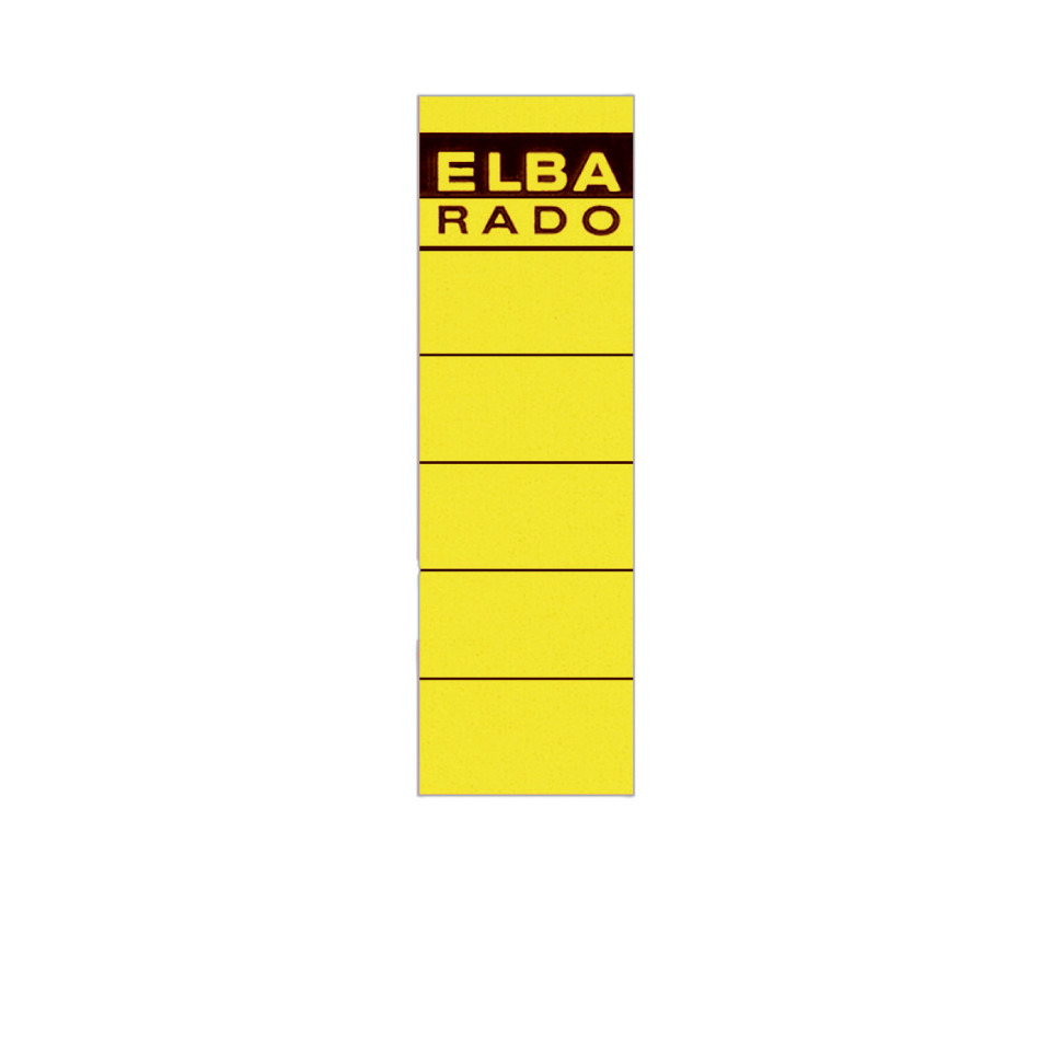 gelber Block, gestapelte Paneele, Elba Rado Beschriftung, Baumarker, rechtwinkliges Schild, gelb, Aufkleber, Streifen, Etikett, Elba Rado