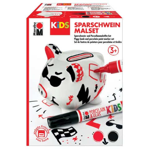 Bastelset Sparschwein, 3-teilig MARABU KiDS 01250 000 00100 Bastelset Sparschwein, 3-teilig MARABU KiDS 01250 000 00100