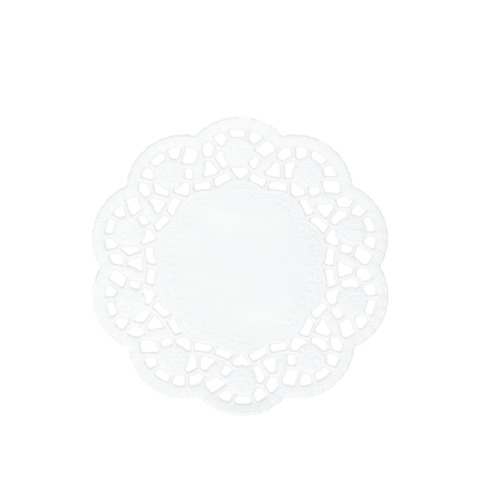 Tassendeckchen Rose ø 12 cm, 12 Stück, weiß DEMMLER 1121101210