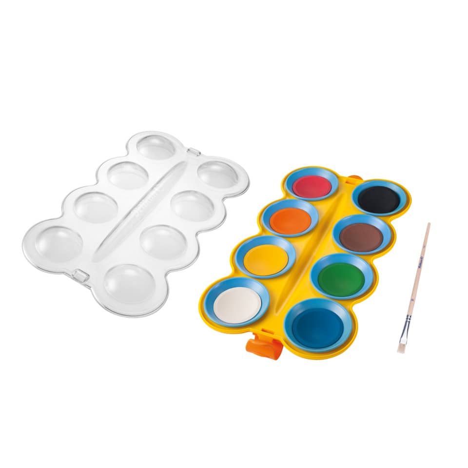 Schminkpalette, Wassermalfarbe, Pinsel, Farben, Kunstset