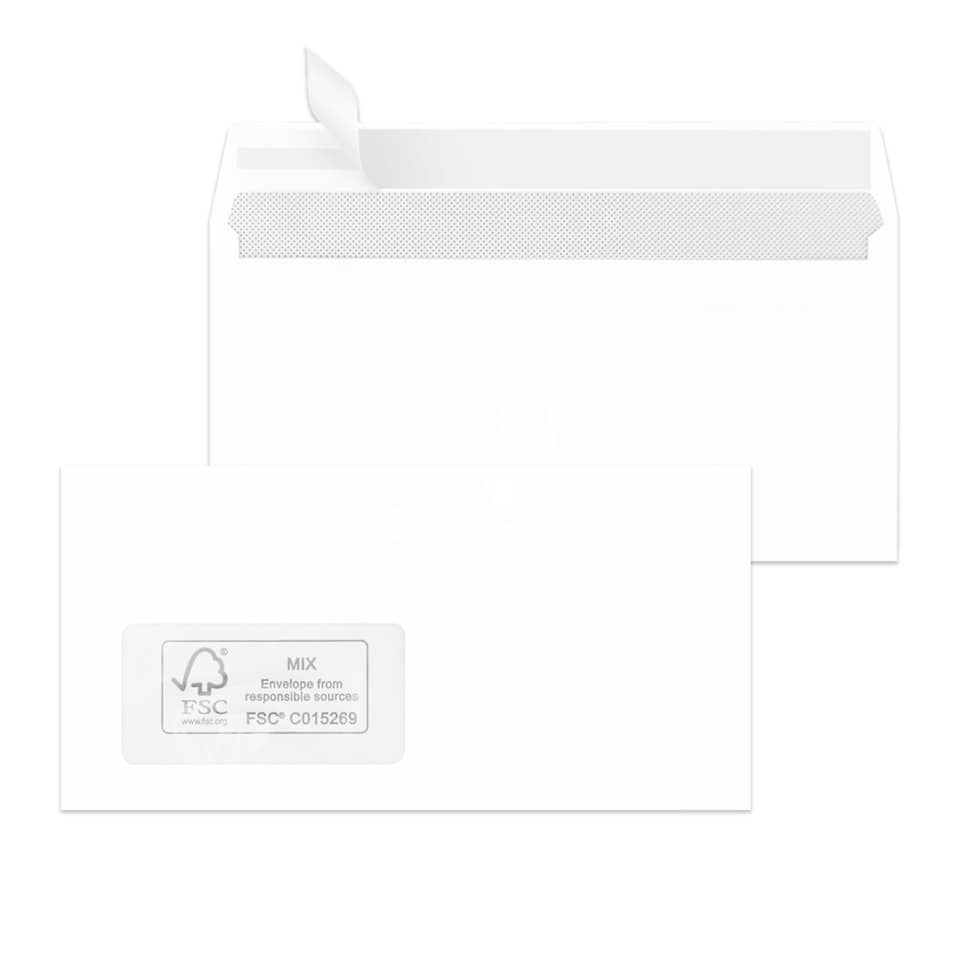  briefumschlag,  versandumschlag,  weiß,  klebezettel,  FSC-label