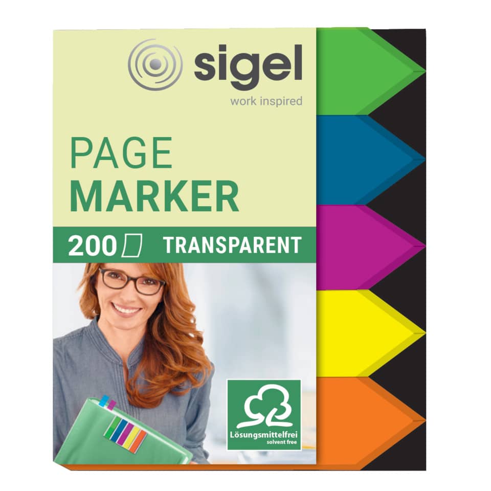 Seitenmarker, Transparent, 200 Seiten, Paket, Notizblock