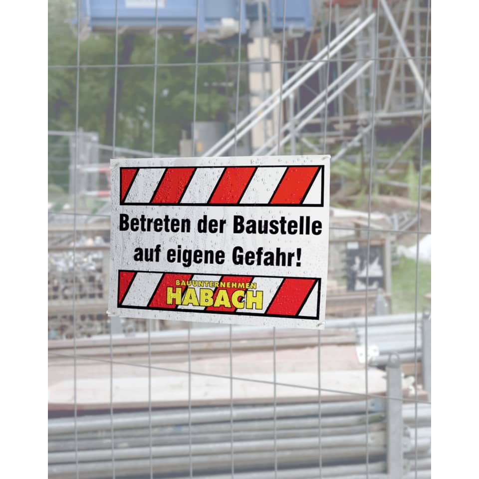 Baustelle, Schild, Warnhinweis, Baustellen-Zaun, Habach