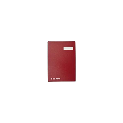 Unterschriftsmappe, 20 Fächer, rot Q-CONNECT KF31011