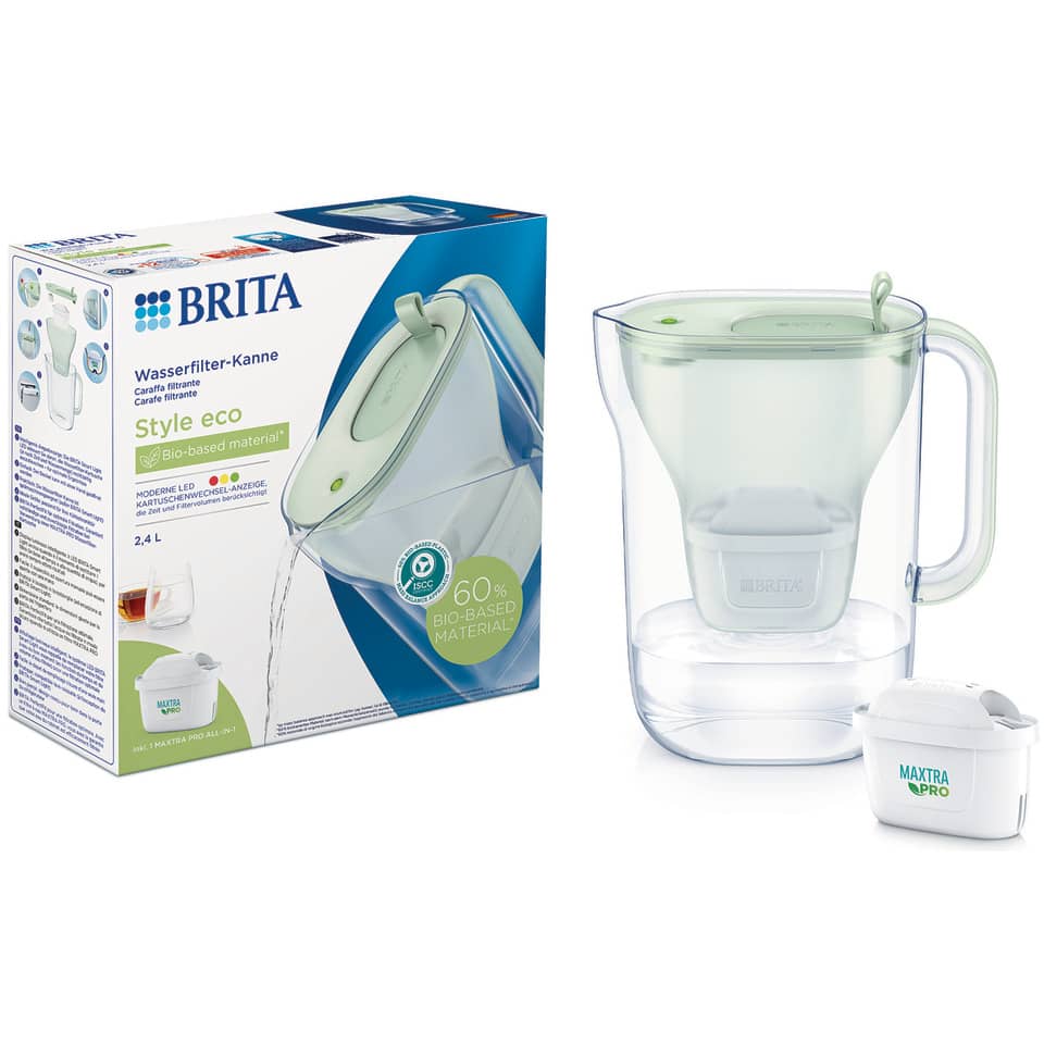 Wasserfilter, Karaffe, Filterkanne, Bio-basiert, Bräta Style Eco