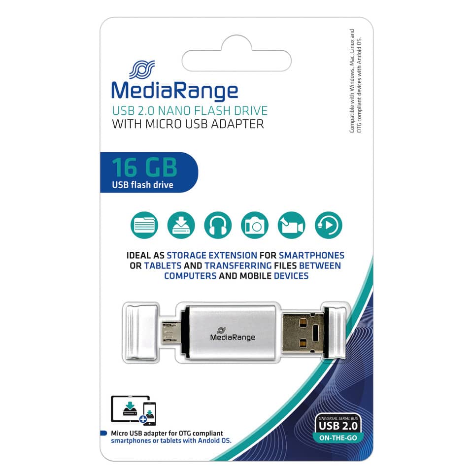 usb drive, flash drive, 16 gb, usb 2.0, nano adapter