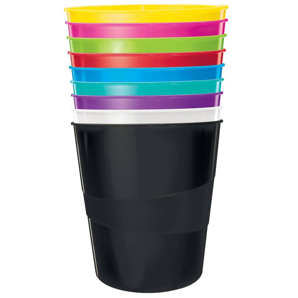 Becher, Becher-Set, Stapelbare Becher, Kunststoffbecher, Mehrfarbig