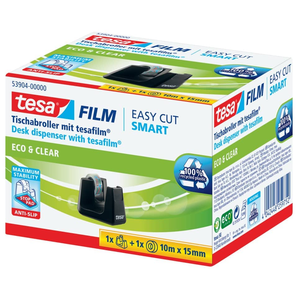 Tischdispenser, tesafilm, Filmdispenser, Eco & Clear, 10m x 15mm
