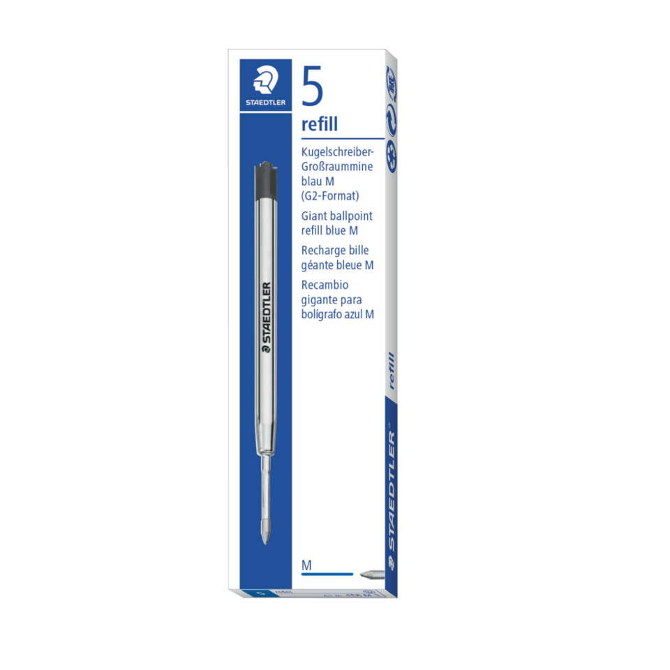 Kugelschreiber-Nachfüllung, Ballpoint-Spitze, G2-Format, blau, M