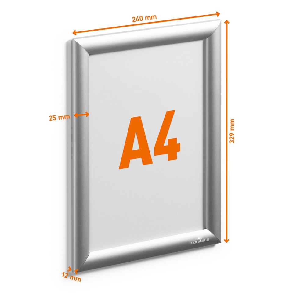 A4-Rahmen, Bildrahmen, Metallrahmen, Silber, A4-Format