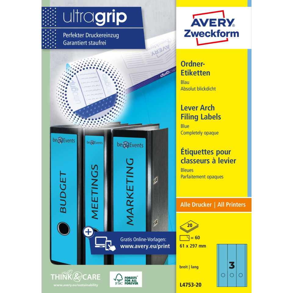Ordneretiketten, Dateiordner, Etiketten, Leiterplatten, Archivordner, Ordner, A4-Ordner, Blau, Etiketten, Broschüren