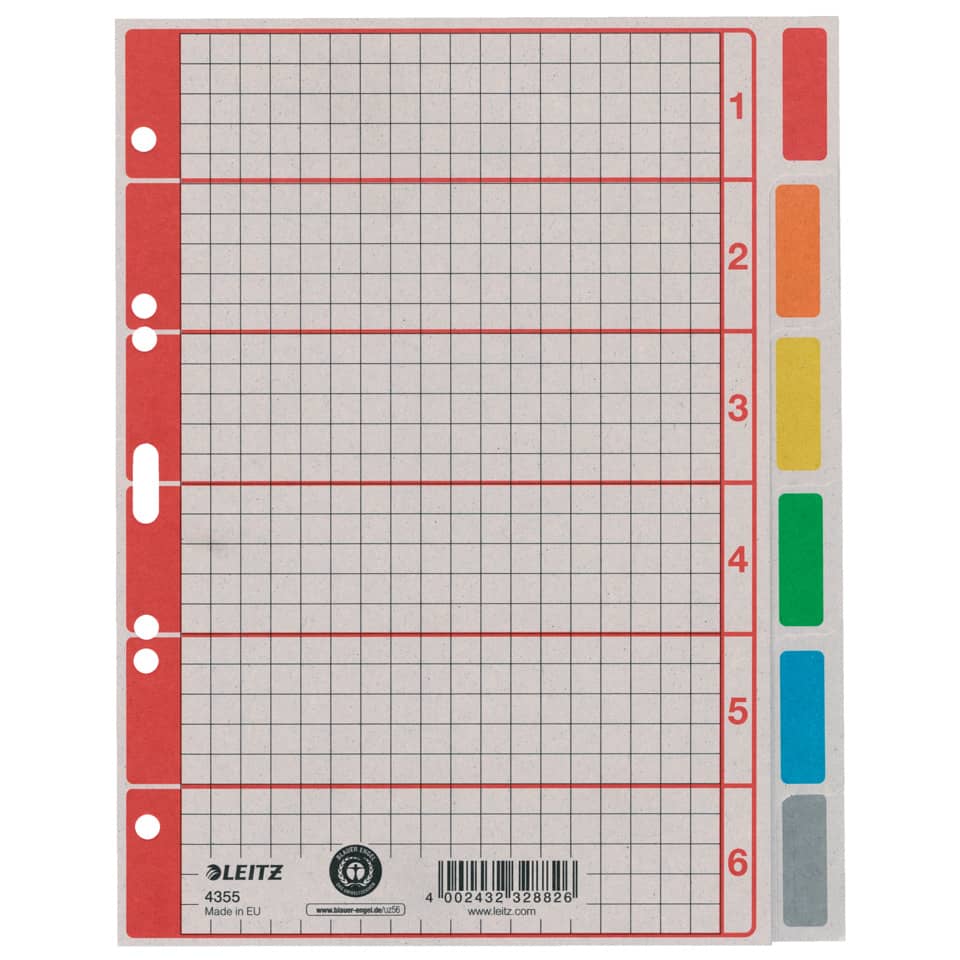 blank grid, color chart, segmented grid, paper sheet, Leitz label