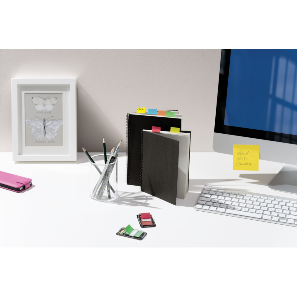Schreibtisch, Notizblöcke, Büromaterial, Stiftehalter, Post-it