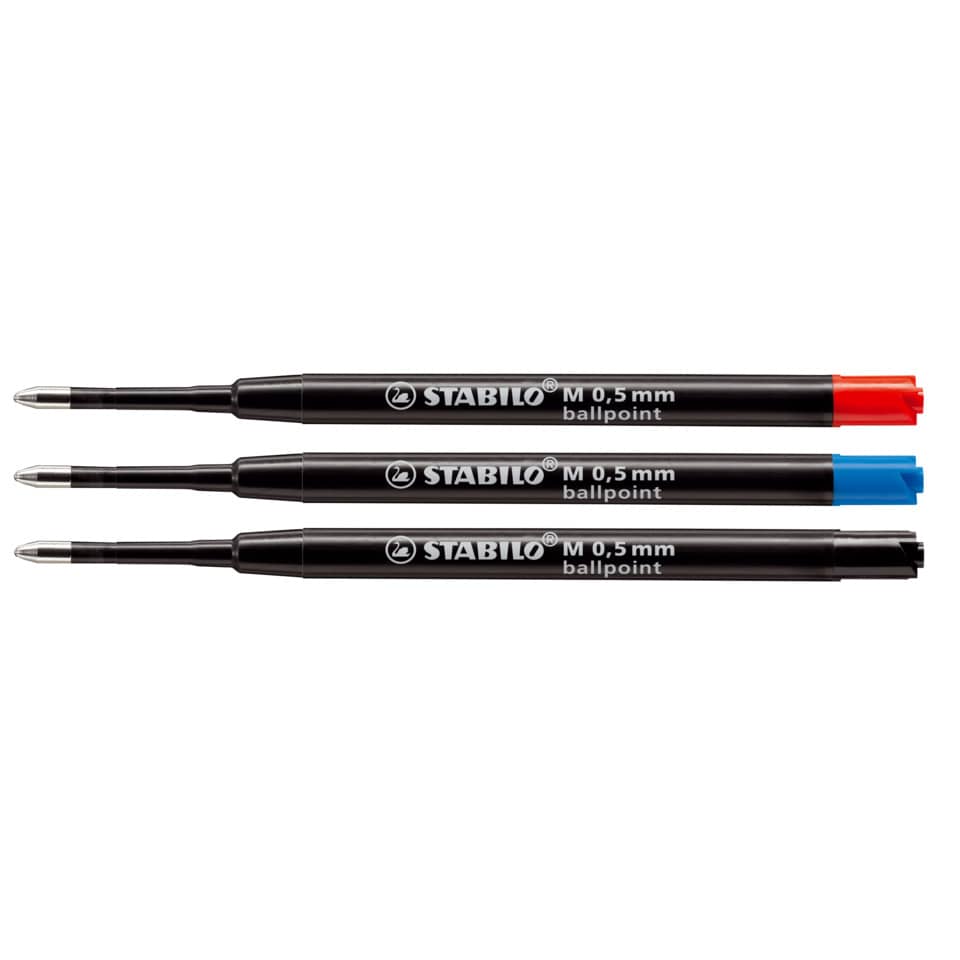 Stabilo Kugelschreiber, Kugelschreiber, 0,5 mm, Schwarz, Mehrfarbig, Tintenroller