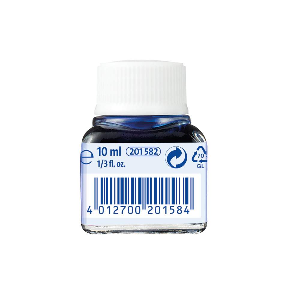 Tinte, Fläschchen, Kunststoffflasche, Nassfarbene Tinte, Barcode