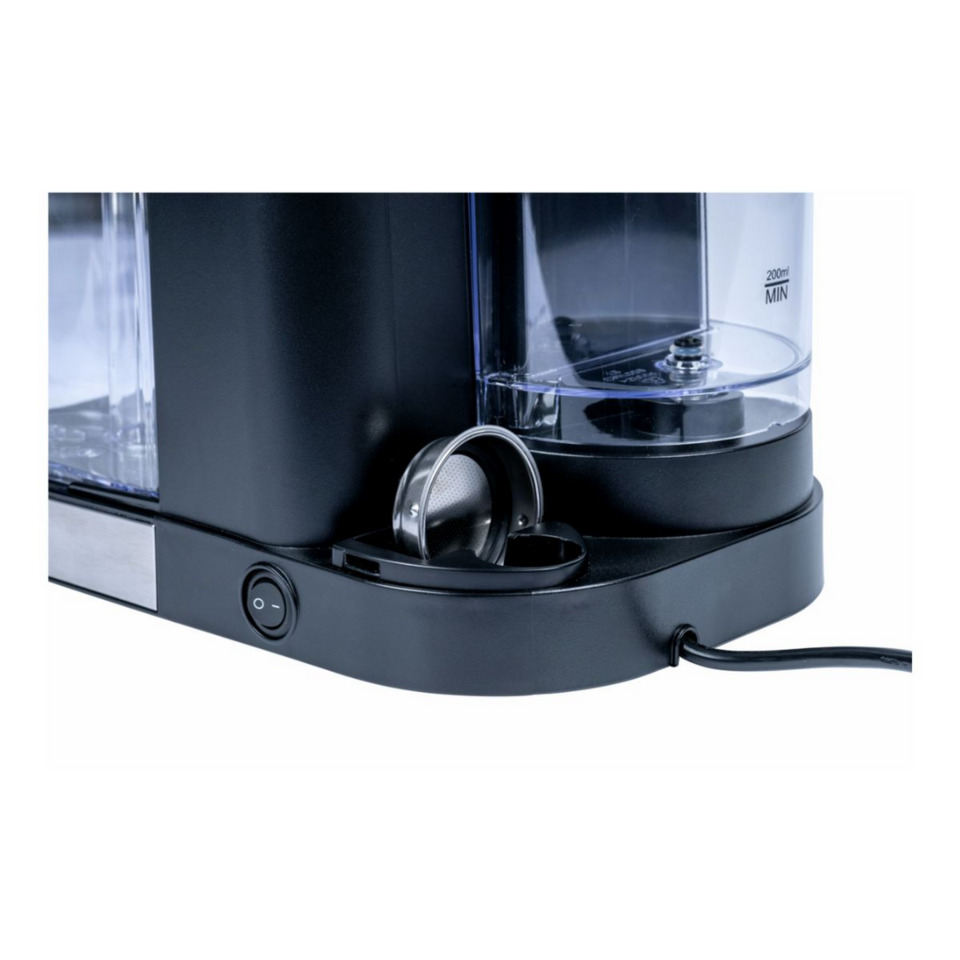 Kaffeemaschine, Kaffeezubehör, Kapselbecher?, Wasserbehälter, Druckknopf