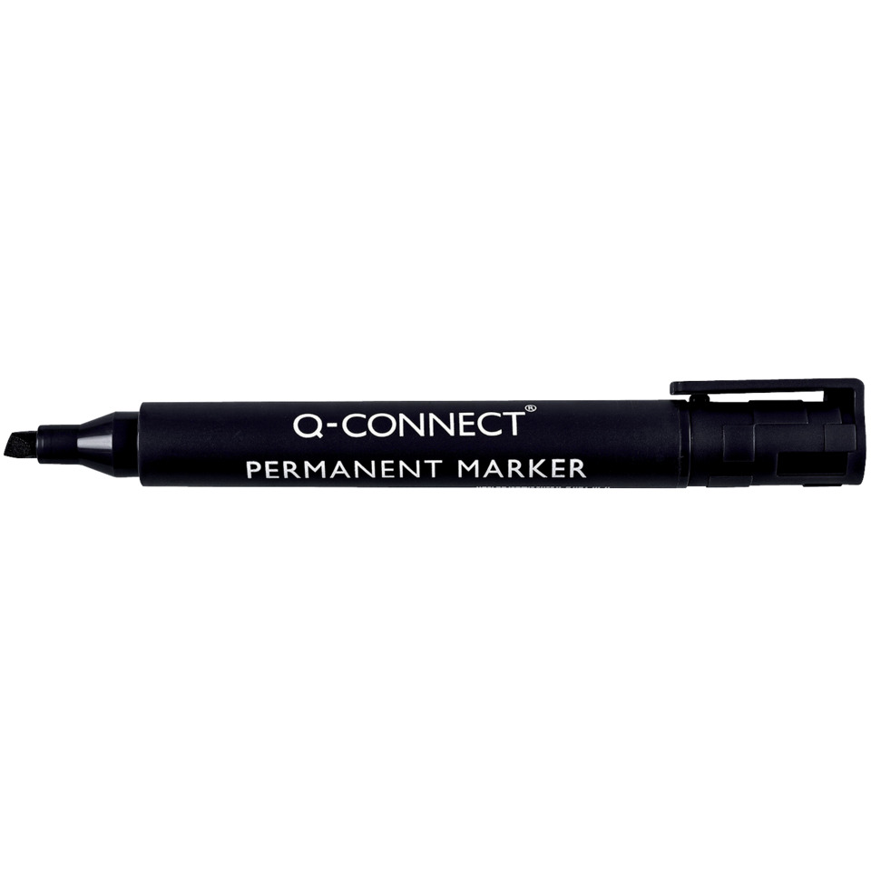 Permanentmarker, Filzstift, Feinspitze, Schwarz, Q-Connect, Permanentmarker, Schwarz Marker, Spitzenspitze, Markerstift, Q-Connect