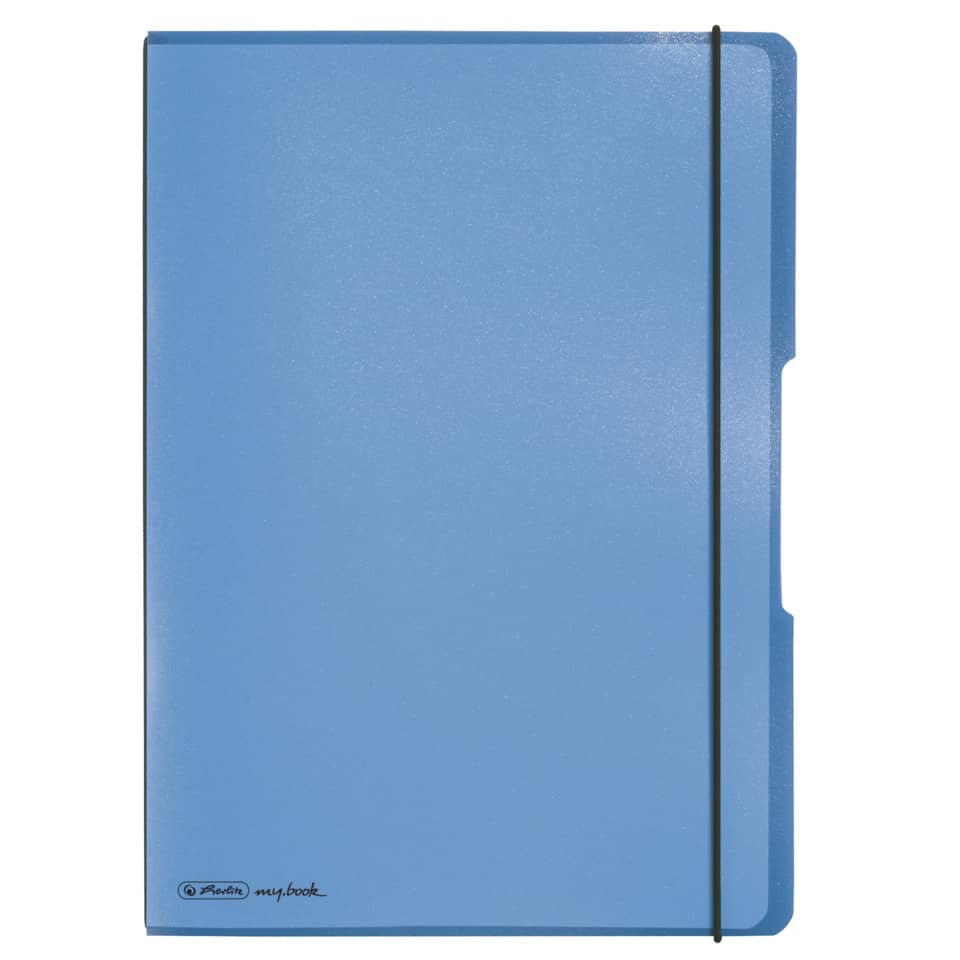 Notizbuch, Blau, Gummiband, Spiralbindung, Mäppchenoption