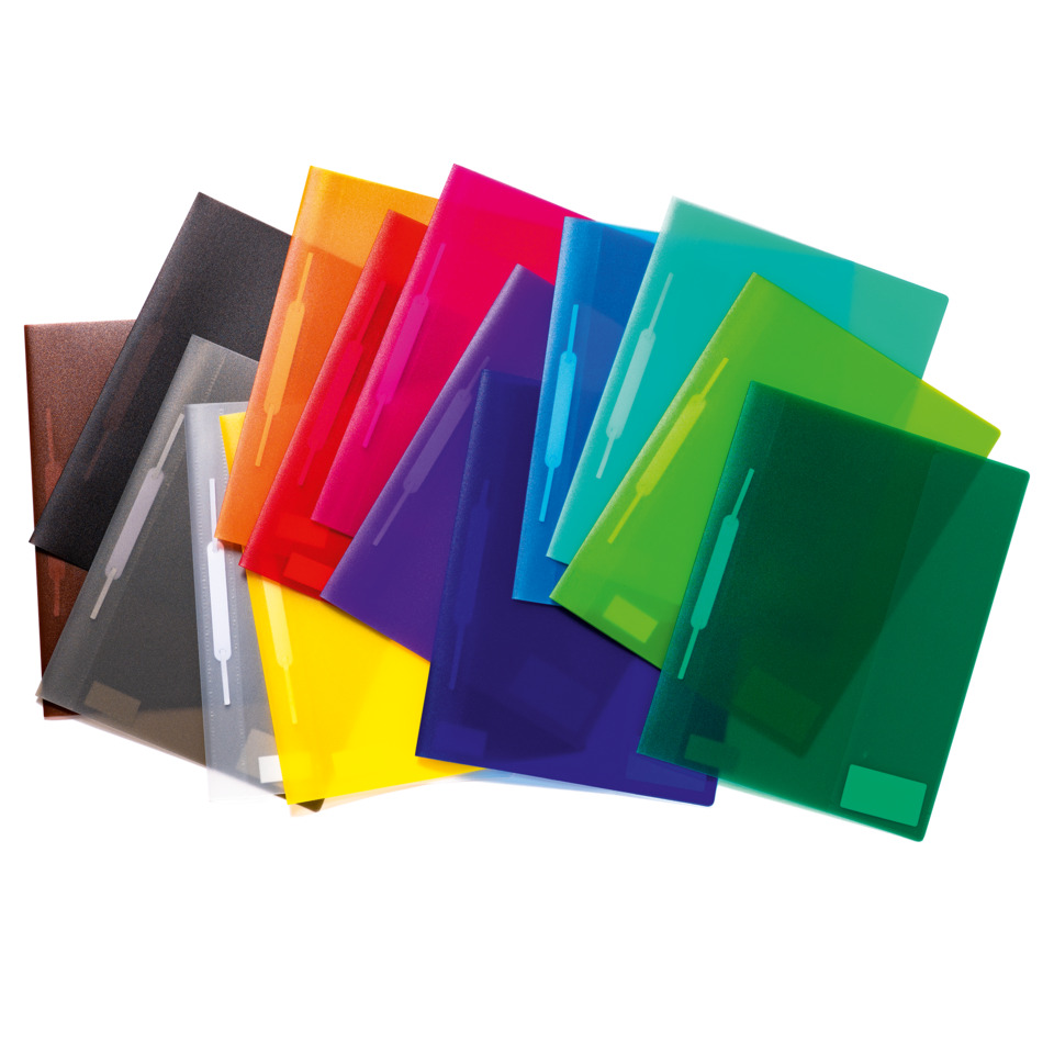 Ordner, Kunststoff, Transparent, Farbenvielfalt, Schule