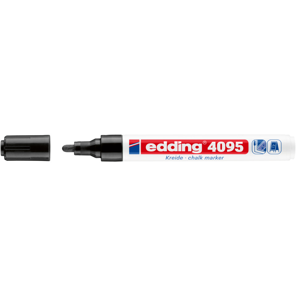 whiteboard marker, Kreidemarker, Edding marker, Doppelkappe, schwarze Spitze