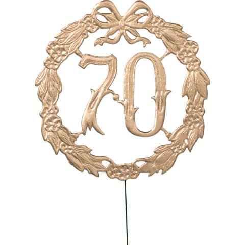 Jubiläumszahl gold „70“, ø 13 cm DEMMLER 1230700192