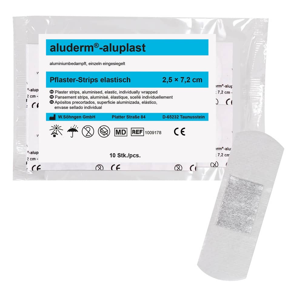 Pflasterstrips, Elastisch, Aluminium, Wundverband, Medizinprodukt