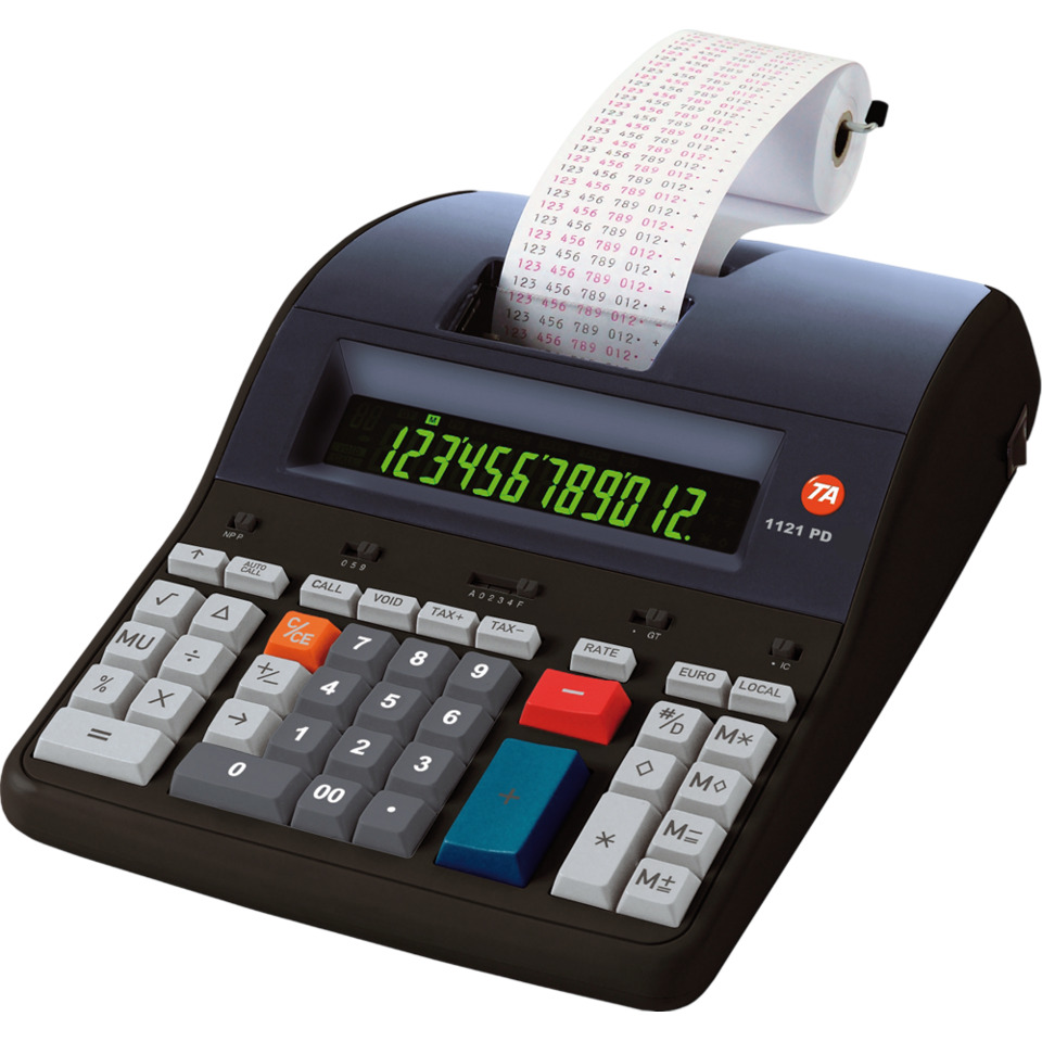 Taschenrechner, Kassensystem, Drucker, Druckrolle, Zifferndisplay