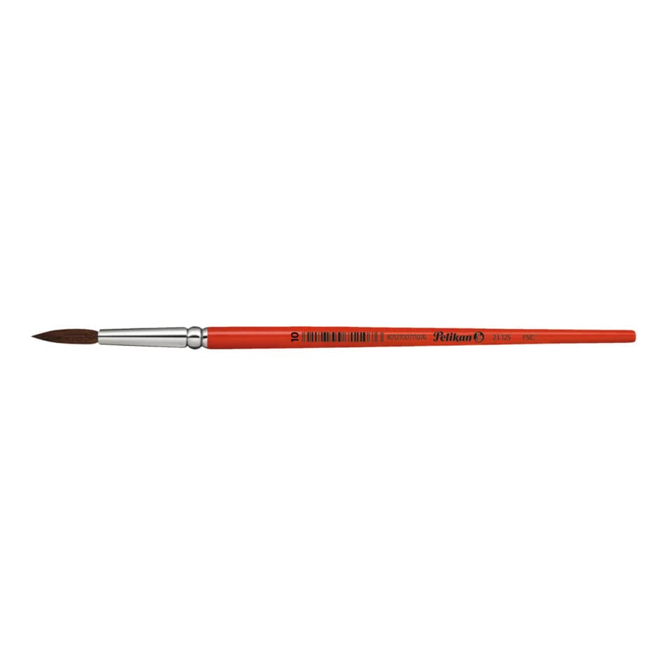 Pinsel, Acrylpinsel, Roter Griffel, Kunstpinsel, Flacher Pinsel