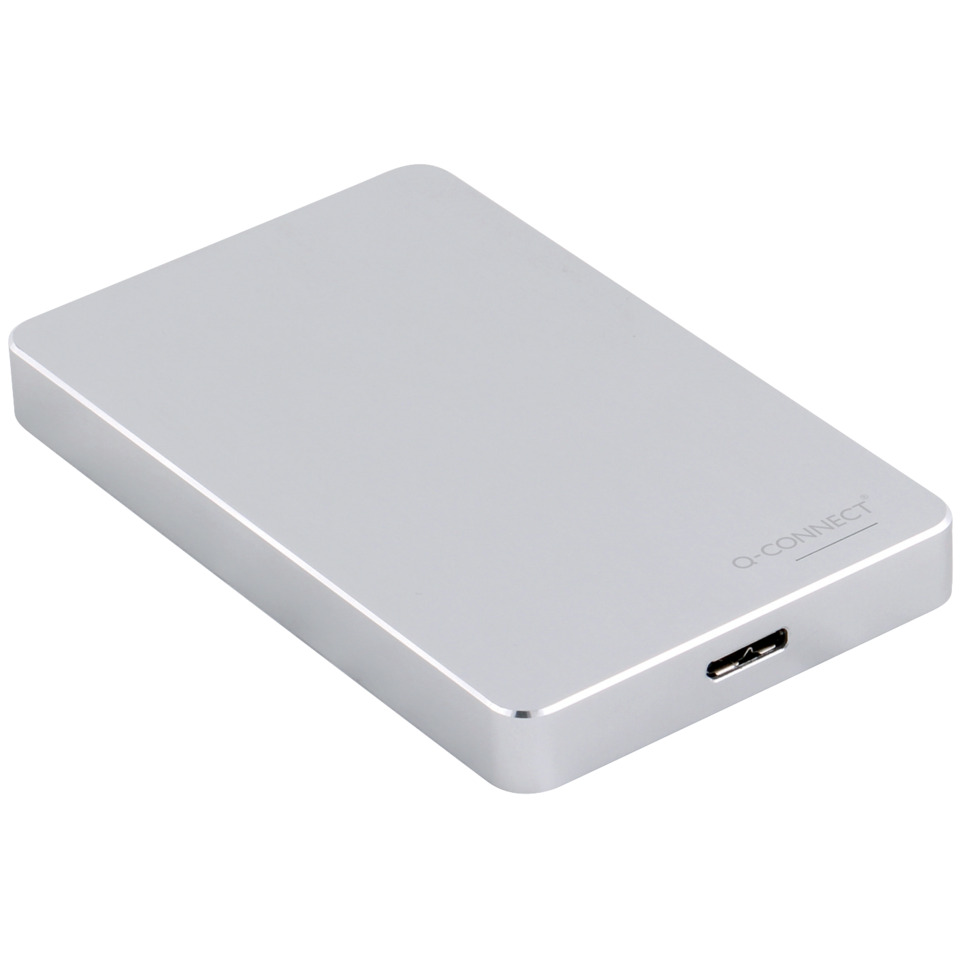 USB-C Adapter, Externe Festplatte, Silber, Aluminium, Q-Connect