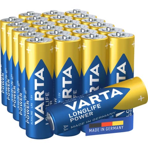 Batterie Alkali-Mangan Longlife Power, LR6/AA/Mignon, 24 Stück VARTA 04906 301 124