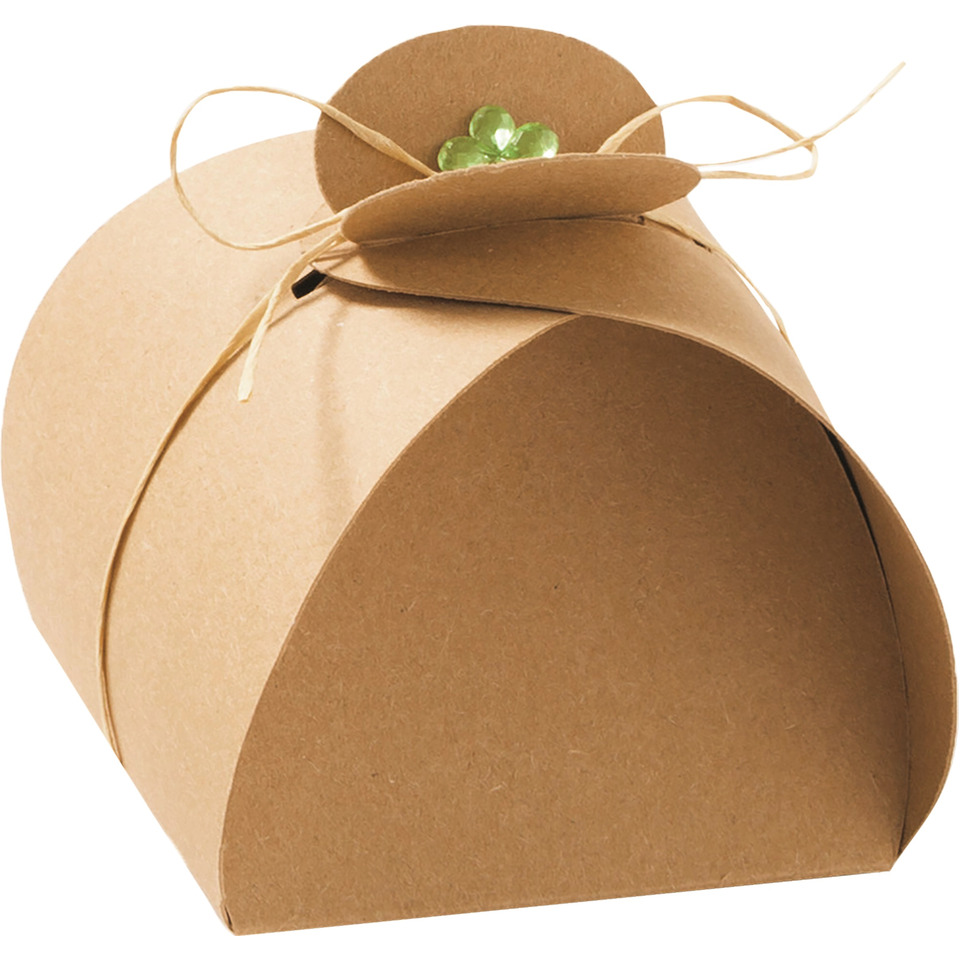 Kartonverpackung, Paketbox, Geschenkverpackung, Rundbox, Naturbraun