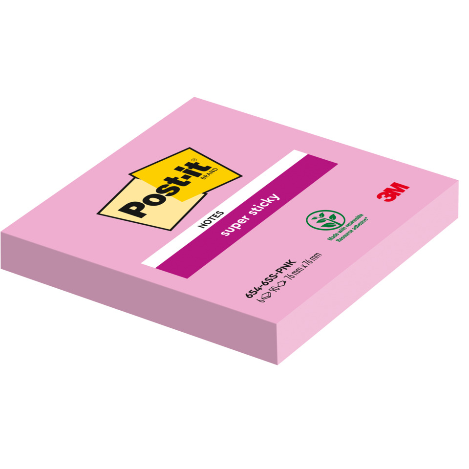 Bürobedarf, rosa Block, Notizzettel, Sticky Notes, Notizen