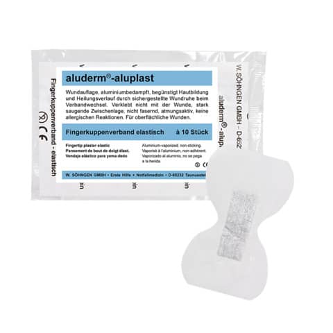 aluderm®-aluplast elastisch Fingerkuppenverband   10 Stück aluderm+silber 1009184