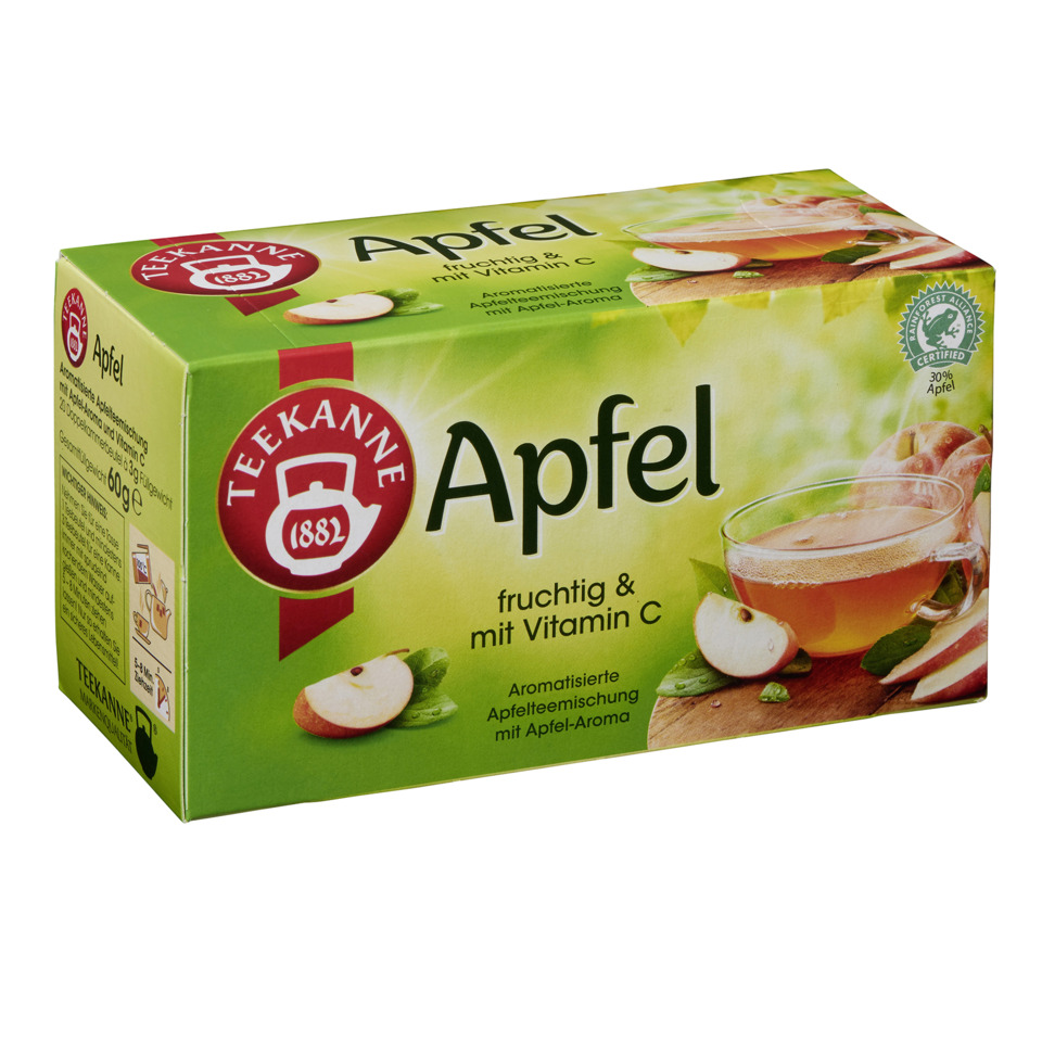 Apfeltee, Apfel-Getränk, Früchtetee, Vitamin C, Aromatisierte Mischung