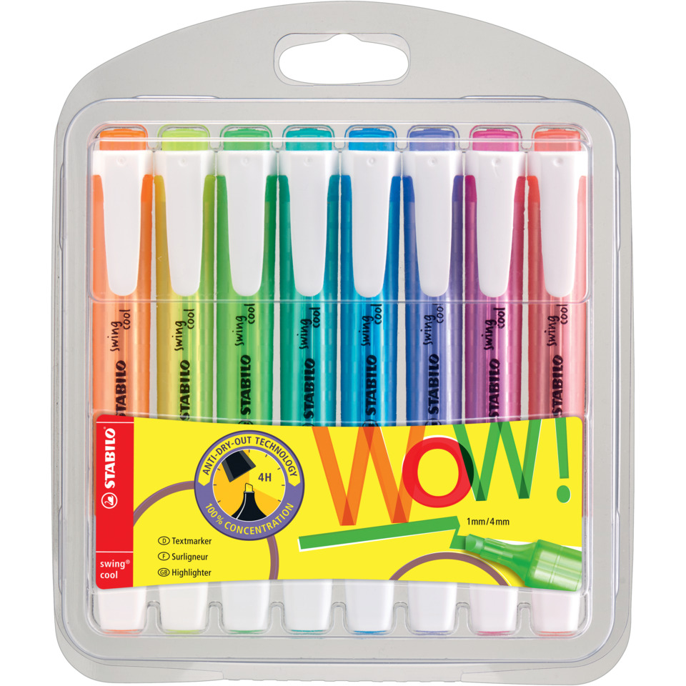 highlighter, marker, set, neon, assorted