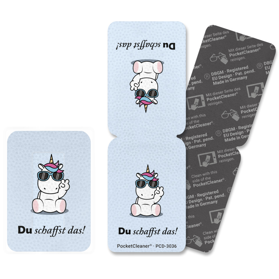 Einhorn, Tasse, Sonnenbrille, Pastell, Verpackung