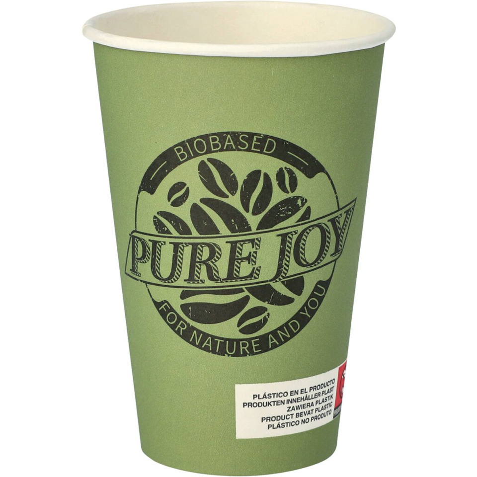 biobased, Pappbecher, grüner Becher, recycelbar, Kaffeebecher