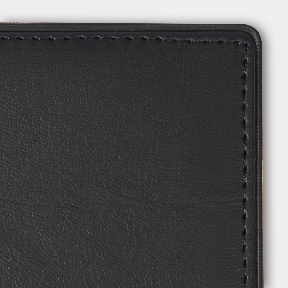 leder, brieftasche, schwarz, nähte, tasche