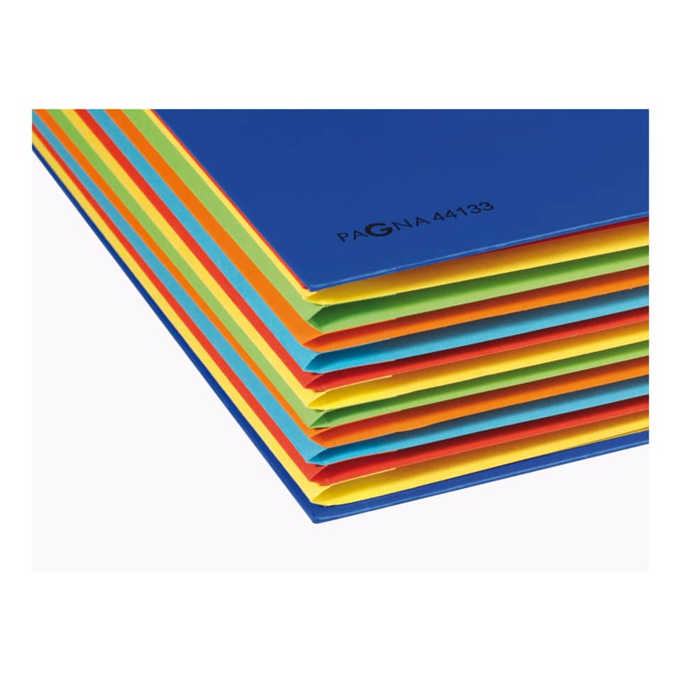 bunte Ordner, buntes Papier, gestapelte Ordner, Multicolor, Papier Umschlag