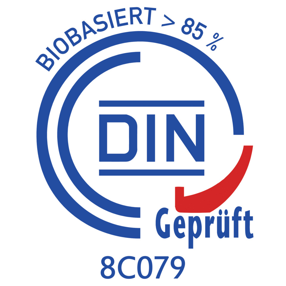 DIN, Geprüft, Biobasierte, Zertifikat, 80%