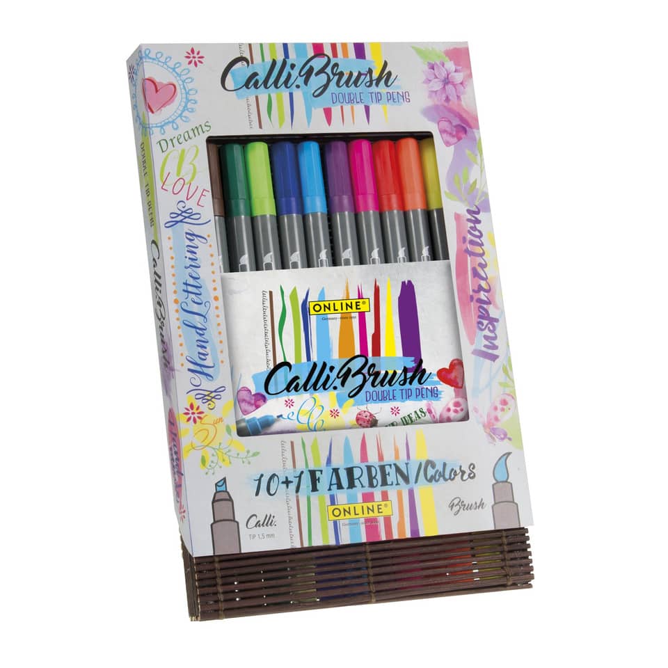 Markerstifte, Doppelspitze, 10 Farben, Farben, Online