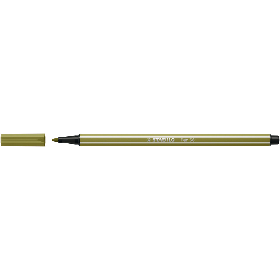 Marker, Pen, Gold, Olive green, Chisel tip